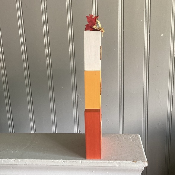 NWT-Stunning Grateful Thankful Blessed Triple Stacked Wooden Box Pumpkin Sign 🍁 - Picture 9 of 17